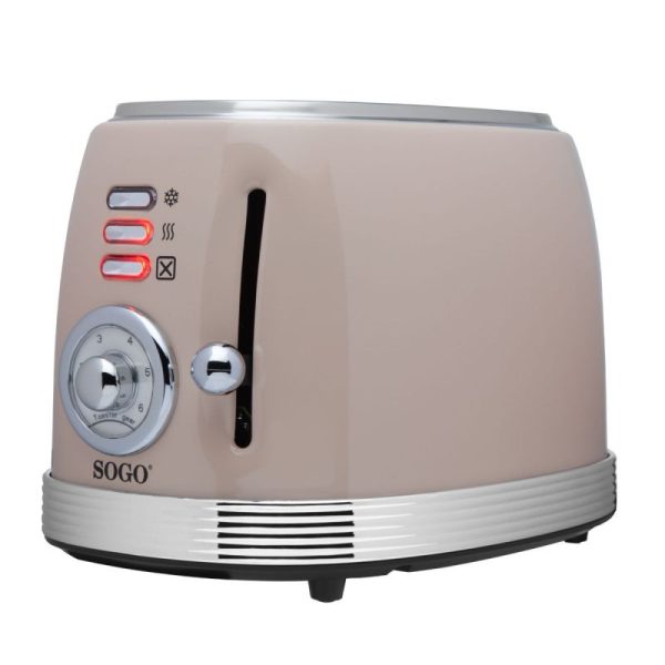 TOSTADOR RETRO SOGO TOS-SS-5470 PAN MOLDE 2 RAN 850W BEIGE - Imagen 2