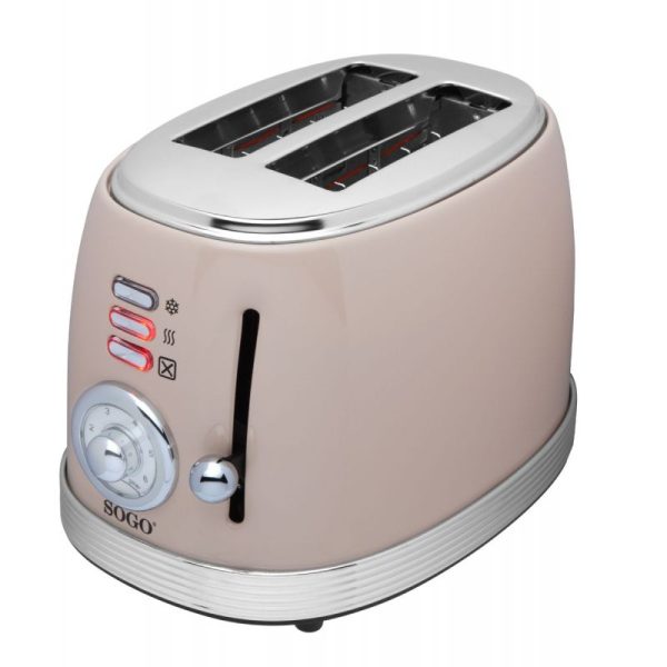 TOSTADOR RETRO SOGO TOS-SS-5470 PAN MOLDE 2 RAN 850W BEIGE - Imagen 4