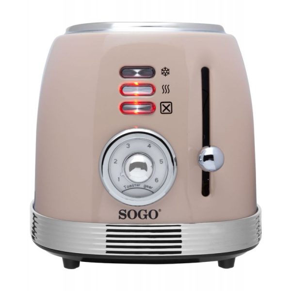 TOSTADOR RETRO SOGO TOS-SS-5470 PAN MOLDE 2 RAN 850W BEIGE