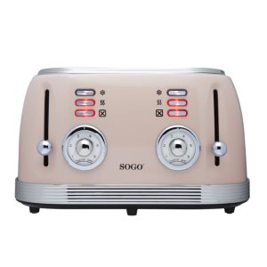 TOSTADOR RETRO SOGO TOS-SS-5475 PAN MOLDE 4 RAN 1500W BEIGE