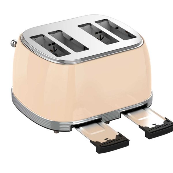 TOSTADOR RETRO SOGO TOS-SS-5475 PAN MOLDE 4 RAN 1500W BEIGE - Imagen 5