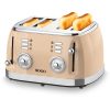 TOSTADOR RETRO SOGO TOS-SS-5475 PAN MOLDE 4 RAN 1500W BEIGE - Imagen 9