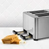 TOSTADOR UFESA 71305539 QUARTET DELUX 1500W PAN MOLDE 4RAN INOX - Imagen 3