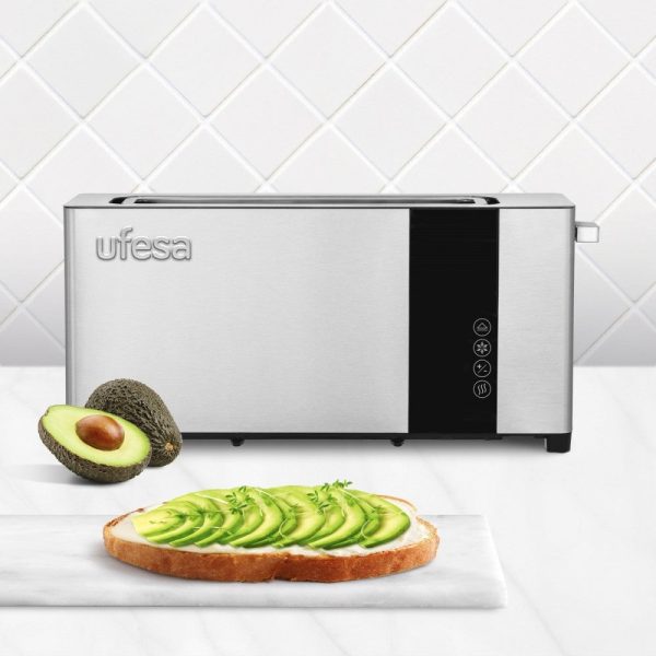 TOSTADOR UFESA 71305541 PLUS DELUX 1050W LARGO 1RAN INOX - Imagen 2