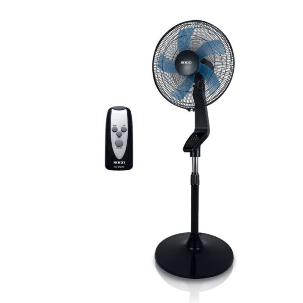 VENTILADOR PIE SOGO VEN-SS-21280 40CM 50W 5 ASPAS C/MANDO NEGRO - Imagen 2