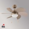 VENTILADOR TECHO FM VT-90 6P 75CM MADERA/GRIS - Imagen 2