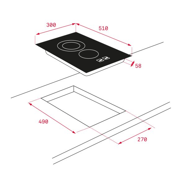 VITROCERAMICA TEKA TBC32010TTCBK 2F Z.18CM 2900W 30CM NGA 112550007 - Imagen 11