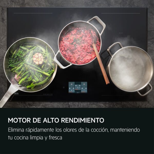 .AT.CAMPANA DECORATIVA INT. AEG GDE686HM 60CM 750M/H INOX - Imagen 9