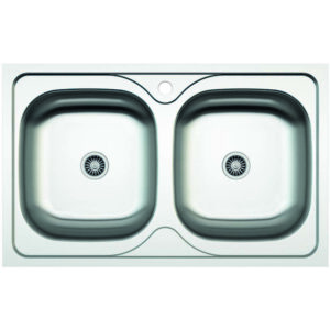 .AT.FREGADERO CATA 02625024 C-2 AG /C 2CUBETAS 79X50 S.ENCIMERA INOX