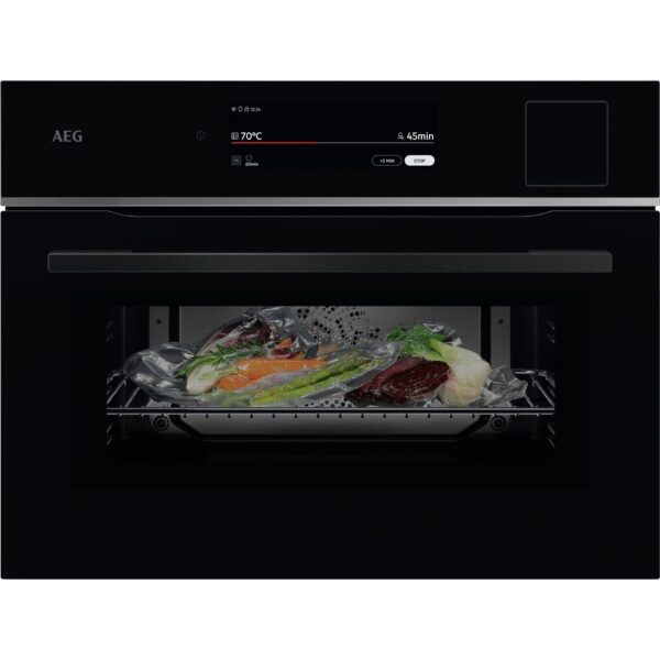 .AT.HORNO COMPACTO AEG TP9SK821B MULT.27 A+HYDRO WIFI 45CM 45L CRIST.