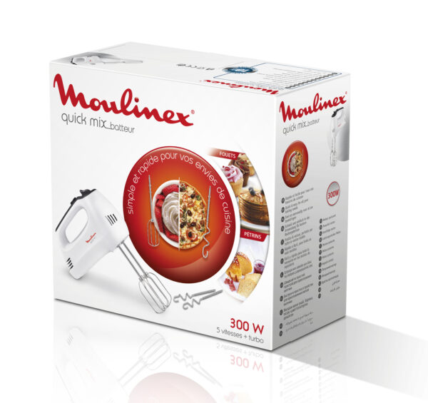 BATIDORA AMASADORA MOULINEX HM3101 300W 5 VELOCID - Imagen 7