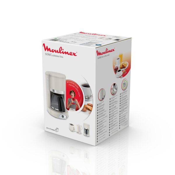CAFETERA GOTEO MOULINEX FG381A10 SOLEIL 1,25L 10-15T JARRA CRIST. - Imagen 12