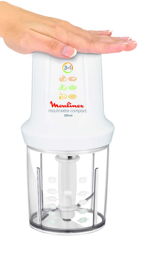 PICADORA MOULINEX DJ300110 SISTEMA 1-2-3 270W 250ML - Imagen 6