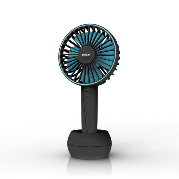 VENTILADOR DE MANO SOGO VEN-SS-21450 PORTATIL RECARGABLE 4W NGO/AZUL