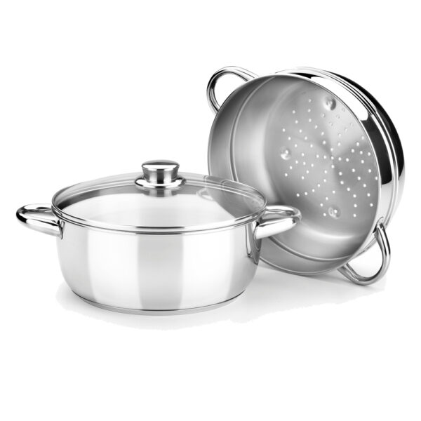 OLLA VAPOR MONIX OPTIMA TAPA CRISTAL INOX - Imagen 3