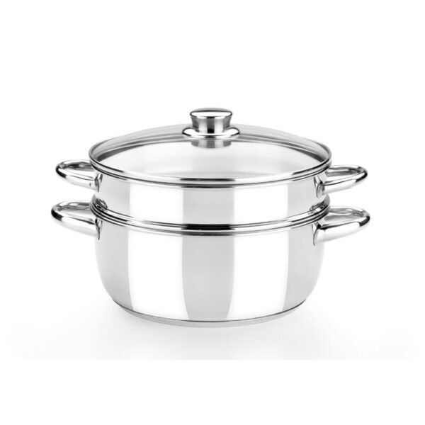 OLLA VAPOR MONIX OPTIMA TAPA CRISTAL INOX