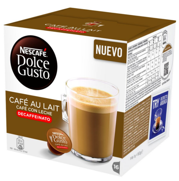 PAQUETE 16 CAPS.DOLCE GUSTO CAFE LECHE DESC.12293457
