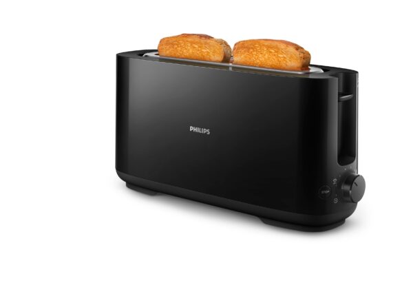 TOSTADOR PHILIPS HOGAR HD2590/90 LARGO 1 RANURA NEGRO - Imagen 2