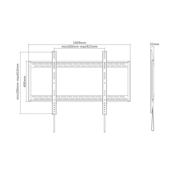 .AT.SOPORTE TV AISENS WT100F-067 60-100'' MAX 130KG - Imagen 5