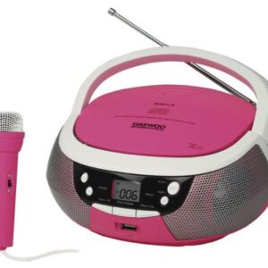 RADIO CD/KARAOKE DAEWOO DBU59PK BLUETOO.MICRO ROSA