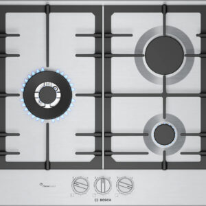 .AT.PLACA GAS BOSCH PCC6A5I90 3F C/WOK FLAMESELECT 60CM INOX