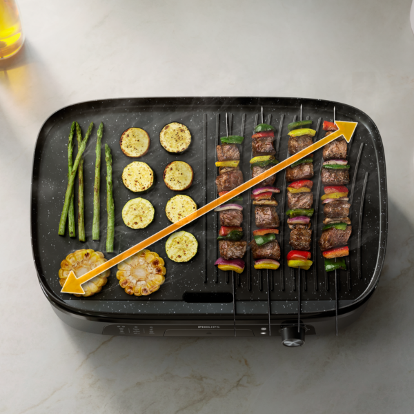 PLANCHA-PARRILLA ASAR PHILIPS HOGAR HD6210/90 2400W VERSATIL EXTRAIBLE - Imagen 2