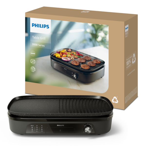 PLANCHA-PARRILLA ASAR PHILIPS HOGAR HD6210/90 2400W VERSATIL EXTRAIBLE - Imagen 4