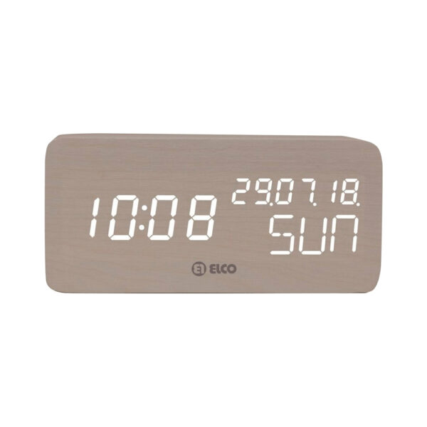 RELOJ DESPERTADOR ELCO ED76B BCO.DIG. CALENT/TEMP