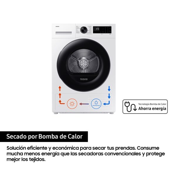 SECADORA BOMBA CALOR SAMSUNG DV90DG52A0AEEC 9K C WIFI BCO - Imagen 3