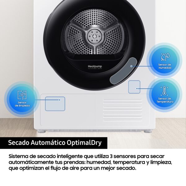 SECADORA BOMBA CALOR SAMSUNG DV90DG52A0AEEC 9K C WIFI BCO - Imagen 5