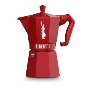 CAFETERA ITALIANA BIALETTI 0009056 MOKA EXCLUSIVE ROJA 6T VITRO