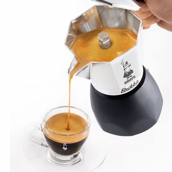 CAFETERA ITALIANA BIALETTI BRIKKA VITRO HACE CREMA - Imagen 5