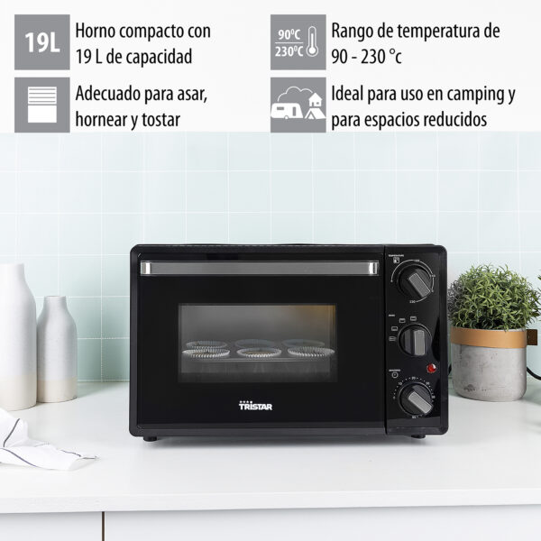 HORNO SOBREMESA TRISTAR OV-3620 19L 230º 1300W NGO - Imagen 15
